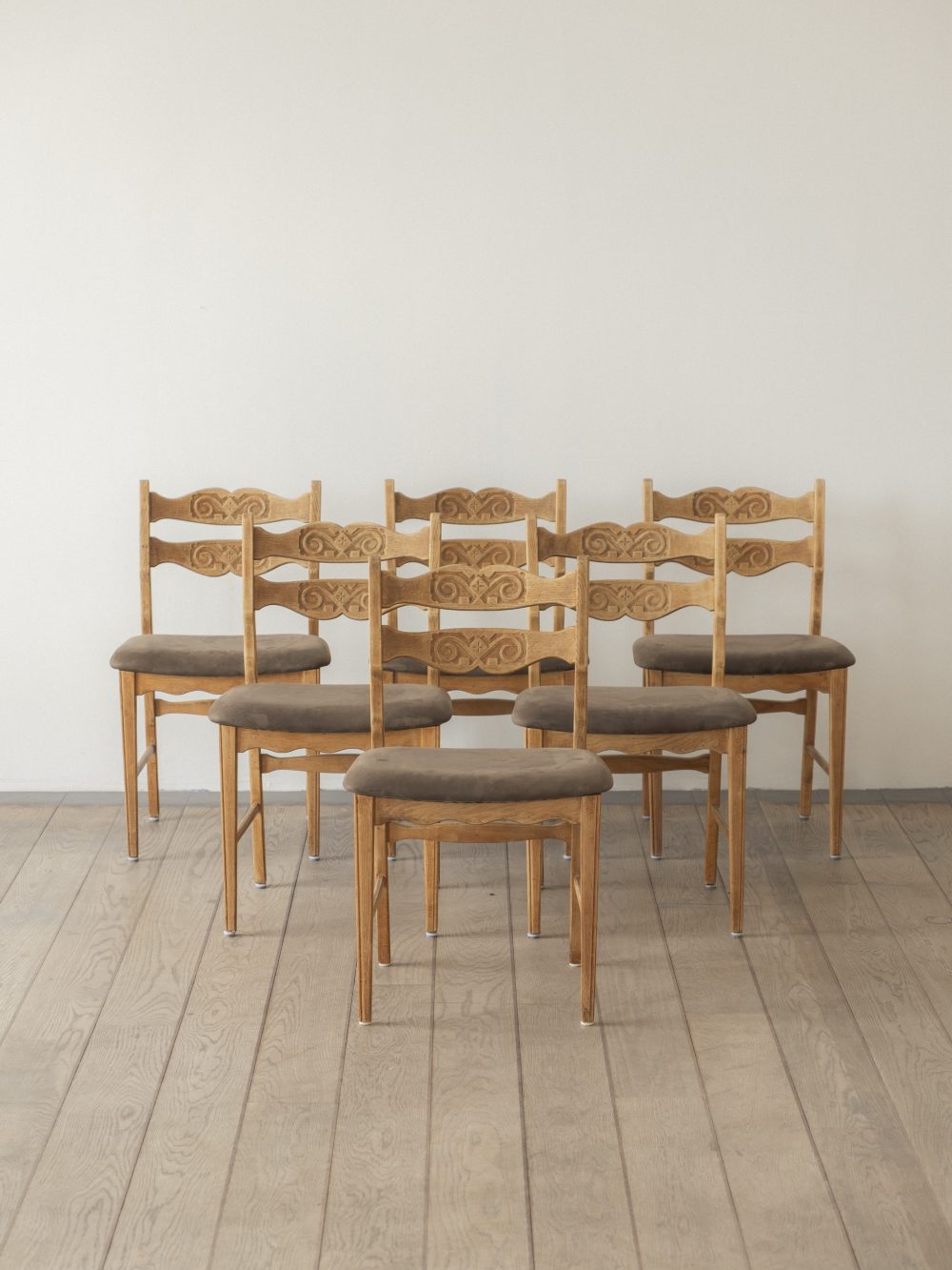 Henning Kjærnulf, Solid Oak, Dining Chair (set of Six)