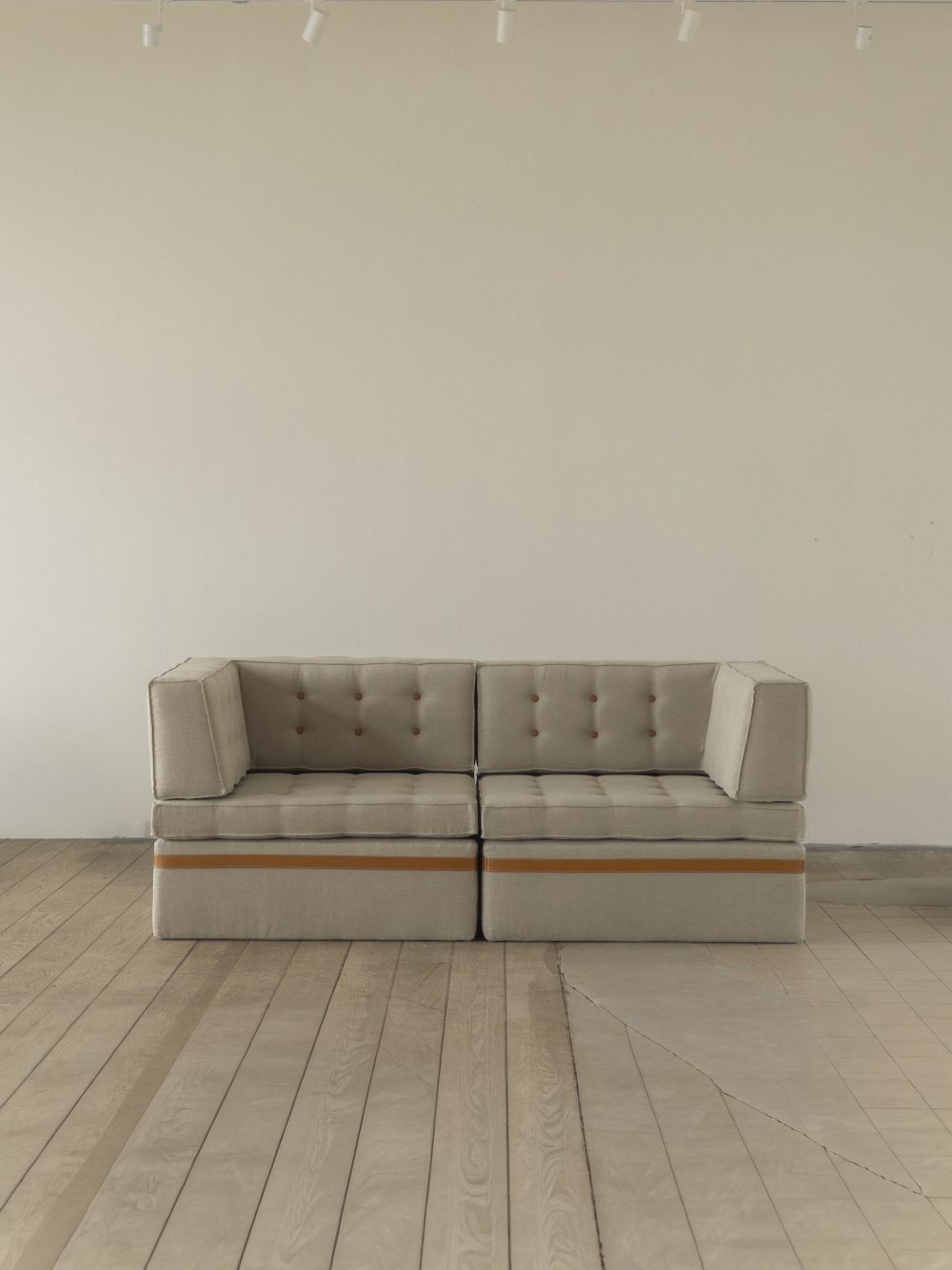 Gubi Olsen, Navy, Two Module Sofa (armrest)
